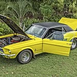 yellow car parked